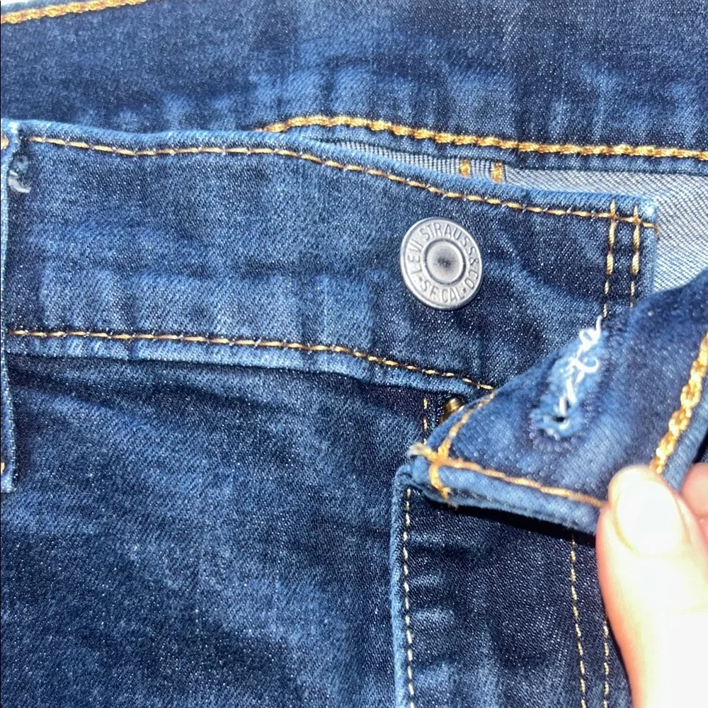 Levi's 511 Dark Blue Slim Straight Men's Jeans - Picture 4 of 10